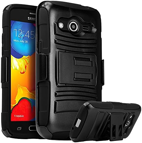 CASEFORMERS Duo Armor BLACK for Samsung Galaxy Avant Combo Case with Stand and Holster