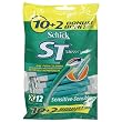 Schick Slim Twin Disposable Razor, Sensitive, 12-Count Packages (Pack of 3)