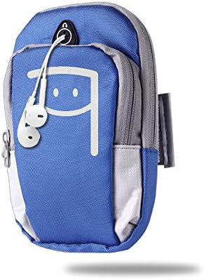 Letter F Convenient Unisex Outdoor Portable Sports Running Arm Pouch RoyalBlue