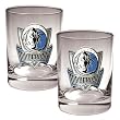 Dallas Mavericks NBA 2pc Rocks Glass Set - Primary Logo by Great American Products