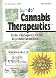 cover of Journal of Cannabis Therapeutics Studies in Endogenous, Herbal & Synthetic Cannabinoids