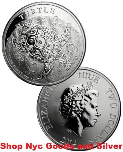 2014 Niue 1 Troy Oz .999 Silver Hawksbill Turtle - Taku $2