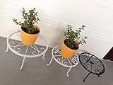 【 お庭デザインの幅が広がる 】 ローテーブル アイアン プランター 鉢植え ラック ガーデニング 花 植物 (ブラック) SD-NIWA03-BK