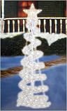 4' Glistening Spiral Christmas Tree Yard Art 100 Clear Lights #ES69-712