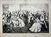 1872 Fine Art Print Men Women Supper-Time Dance Romance