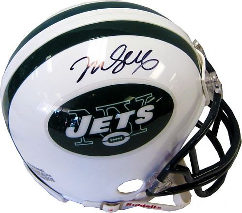 GAI Authentic Mark Sanchez Autograph New York Jets Mini Helmet w/ Display Case