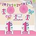 Flowers and Butterflies Girl's 1st Birthday Party Assorted Room Decorating Kit, 10-Piece, Assorted Sizes