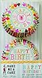 Meri Meri Happy Birthday Harlequin Pattern Cupcake Cases, 48-Pack