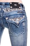 Miss Me braided floral bootcut (up to size 34)