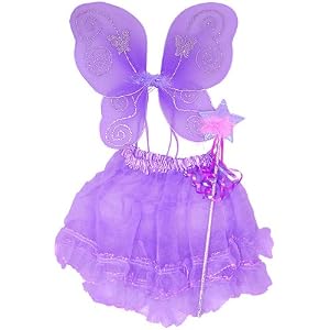 Purple Fairy Princess Costume Tutu 3 pc Set