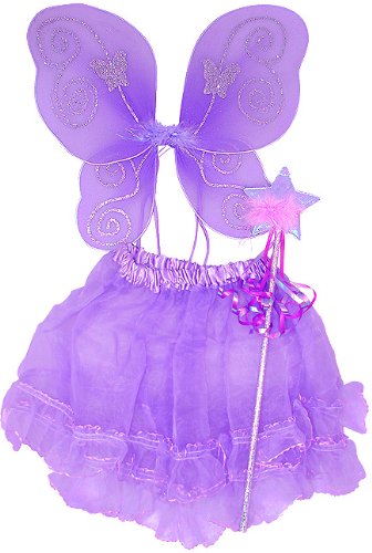 Fairy Princess Costume Tutu Set (3 pc) Select Color: purple
