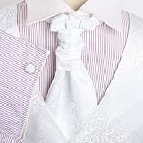 Mens Designer White pattern Tuxedo for men Vest Set Match Tuxedo Vests ,cufflinks, hanky and Ascot Tie Set for Suit Y&G VS2004