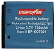 Digipower BP-KD7001 Replacement Li-Ion Battery for Kodak KLIC-7001