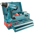Makita 6271DWAET2 Akku-Bohrschrauber Set 55tlg., 2 Gang, 2 Akkus, 2,0Ah