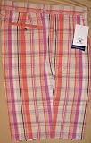 New Cutter and Buck Pleated Pebble Plaid Golf Short