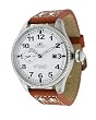 Adee Kaye Large 21 Jewel Automatic Big Crown Military Watch With White Dial