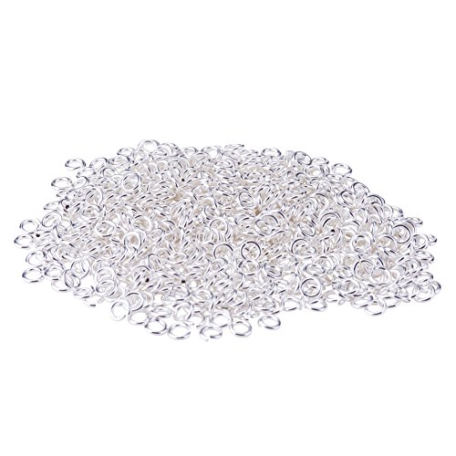 PandaHall Elite 600pcs Brass Jump Rings Close but Unsoldered Silver 5x1mm