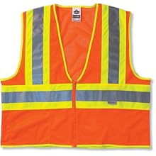Glowear 8230Z Class 2 Two-Tone Vest, Orange, S/M