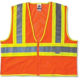 Glowear 8230Z Class 2 Two-Tone Vest, Orange, 2XL 3XL by Ergodyne
