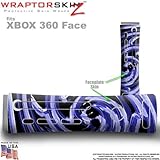 Alecias Swirl 02 Blue Skin by WraptorSkinz TM fits Original XBOX 360 Factory Faceplates