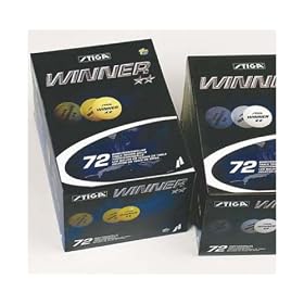STIGA 2 Star Winner White Table Tennis Balls (1 Dozen)