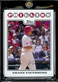2008 Topps Baseball Cards # 238 Shane Victorino - Philadelphia Phillies - MLB Baseball Trading Card in a Protective Screw Down Display Case