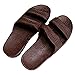 Brown Rubber Slide on Sandal Slippers Double Strap, Dark Brown Hawaii Sandal (8)