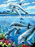 Royal & Langnickel Painting by Numbers Junior Small Art Activity Kit, Dolphins