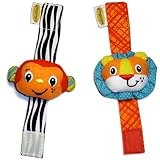 Infantino Wrist Rattles - Monkey / Lion