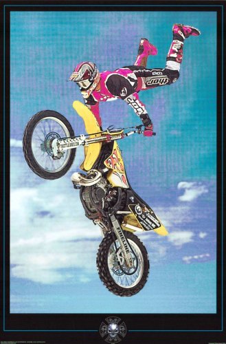 Motorcross (Handstand in Sky) Art Poster Print - 24