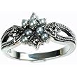 Star Gaze Silver Natural Seed Pearl Ring - Dahlia Vintage Collection Star Gaze Silver Natural Seed Pearl Ring - Dahlia Vintage Collection