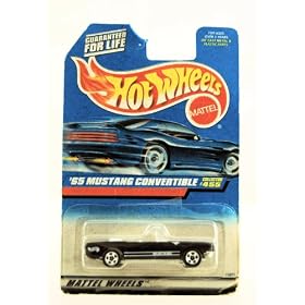 Hot Wheels - 1997 - Die Cast - 1965 Mustang Convertible - Black - Collector #455 - Limited Edition - Collectible