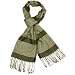 Classy Cashmere Feel Viscose Houndstooth and Stripes Tassels Ends Long Scarf - Various Colors