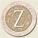 Monogram "Z", Auto Coaster - Coaster for Your Car