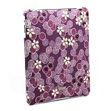 JAVOedge Cherry Blossom Back Cover for the Apple iPad (Twilight Purple)
