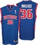 Rasheed Wallace Blue Reebok NBA Replica Detroit Pistons Jersey