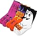 TeeHee Novelty Happy Halloween Fun Crew Socks for Women 3-Pack (Spider Web Pumpkin Ghost)