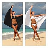 Ladies' Solid Fringeless Sarong by 1 World Sarongs in White Ladies' Solid Fringeless Sarong by 1 World Sarongs in White