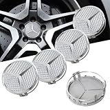 1987 Mercedes Benz W201 190D 2.5L Turbo 75mm Wheel Caps Silver Carbon by Mercedes-Benz