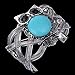 UBBC Vintage Round Rimous Turquoise Alloy Owl Shape Cuff Bangle Bracelet