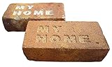 文字入りレンガ 刻印 レンガ 【MY HOME （アルファベット）６個入り】 アンティークレンガ （ 耐火レンガ ） 。 古レンガ 煉瓦 。