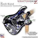 Abstract 02 Blue WraptorSkinz Skin fits Rock Band Stratocaster Guitar for Nintendo Wii, XBOX 360, PS