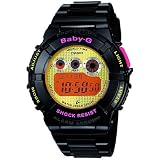 Casio Women039s Baby-G BGD121-1 Black Resin Quartz Watch with Gold Dial on sale