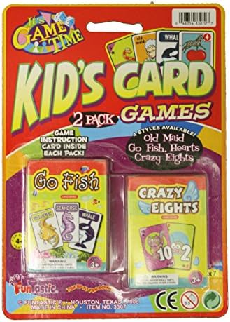 Kids Card Games 2 Pack - Go Fish and Crazy Eights