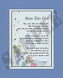Bless This Child (male) touching baptismal or christening gift . 8x10 double-matted poem