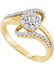 0.50 CTW DIAMOND FLOWER RING