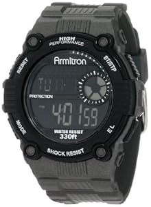 Armitron Men's 408218GRY Chronograph Black and Gray Resin Digital Sport Watch Armitron Men's 408218GRY Chronograph Black and Gray Resin Digital Sport Watch