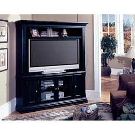 Black LCD Corner Entertainment Center
