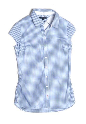 Tommy Hilfiger Damen GORDON GINGHAM SHIRT SS 1M87611258, Gr. 12 (WASHED YALE BLUE/ CLASSIC Preisvergleich