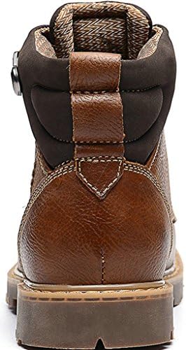 JiYe Men's Leather Fashion Boots,Chocolate,9 M US